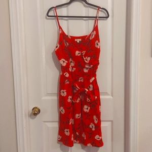 Gilli Red Black White Floral Dress Size 1X